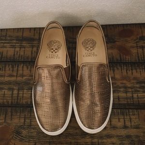 Gold Metallic Vince Camuto Becker Slip-on Sneaker